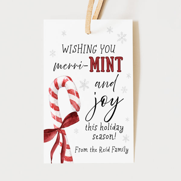 Candy Cane Tag | Christmas Gift Tags Printable | Ollie + Hank