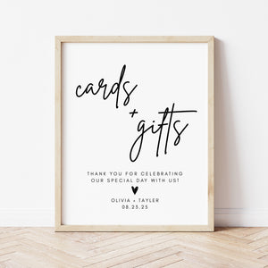 Cards And Gifts Sign | Cards And Gifts Wedding Sign | Ollie + Hank