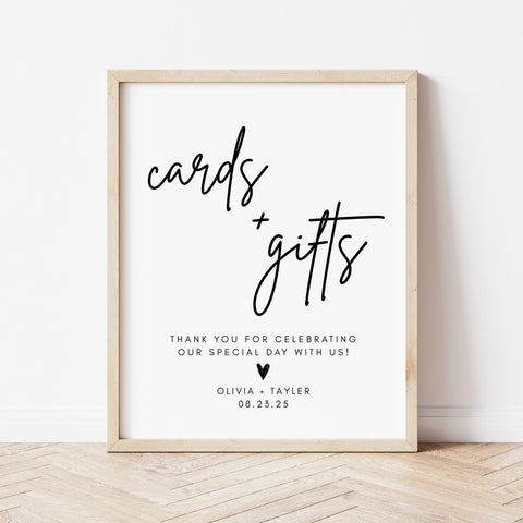 Cards And Gifts Sign | Cards And Gifts Wedding Sign | Ollie + Hank