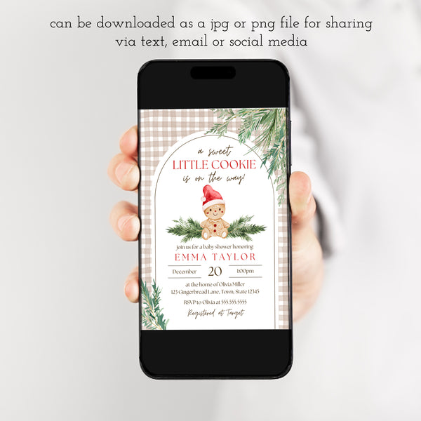 Gingerbread Baby Shower | Christmas Baby Shower Invitations | Ollie + Hank