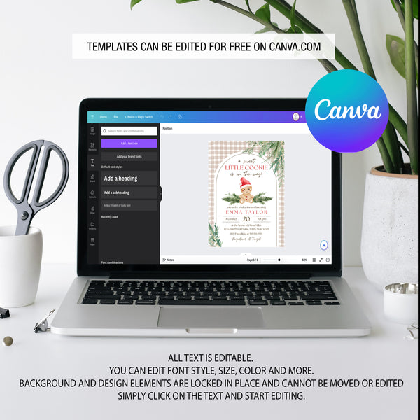 Gingerbread Baby Shower | Christmas Baby Shower Invitations | Ollie + Hank