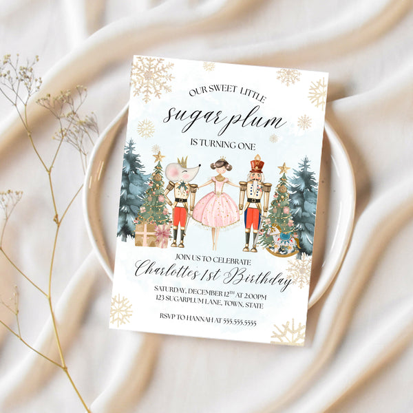 Christmas Birthday | Nutcracker Birthday Invitation | Ollie + Hank