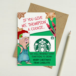 Christmas Card For Daycare Teacher | Teacher Gift Card Holder | Ollie + Hank