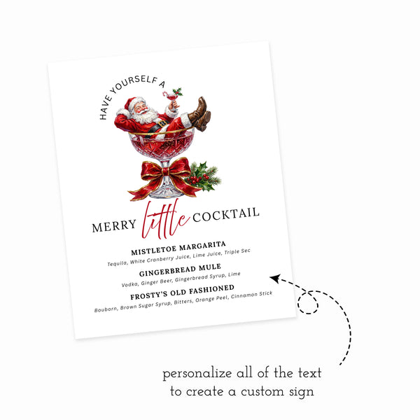 Christmas Bar | Christmas Cocktail Party Menu | Ollie + Hank