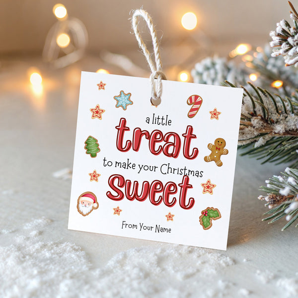 Christmas Treat Bag | Christmas Cookie Gift Tag | Ollie + Hank