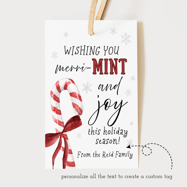 Candy Cane Tag | Christmas Gift Tags Printable | Ollie + Hank