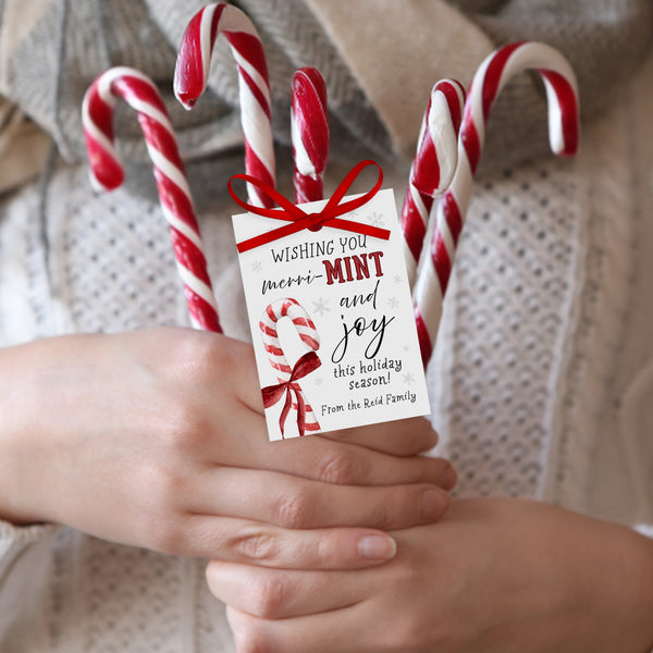 Candy Cane Tag | Christmas Gift Tags Printable | Ollie + Hank