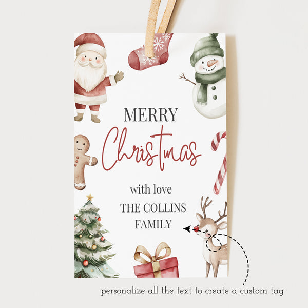 Merry Christmas Tag | Christmas Gift Tags Printable | Ollie + Hank