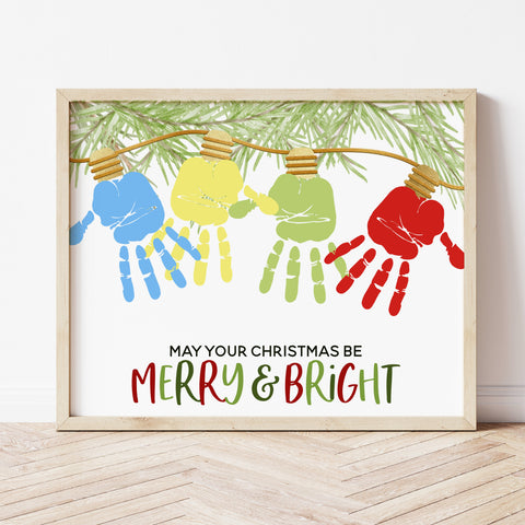 Christmas Handprint Art | Christmas Lights Craft For Preschoolers | Ollie + Hank
