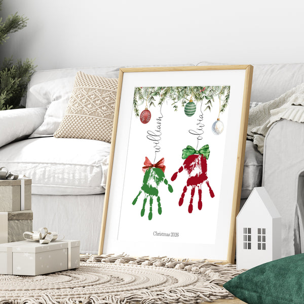 Christmas Handprint Crafts | Christmas Handprint Ornament  | Ollie + Hank