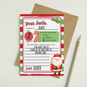 Christmas List Template Printable | Letter To Santa | Ollie + Hank