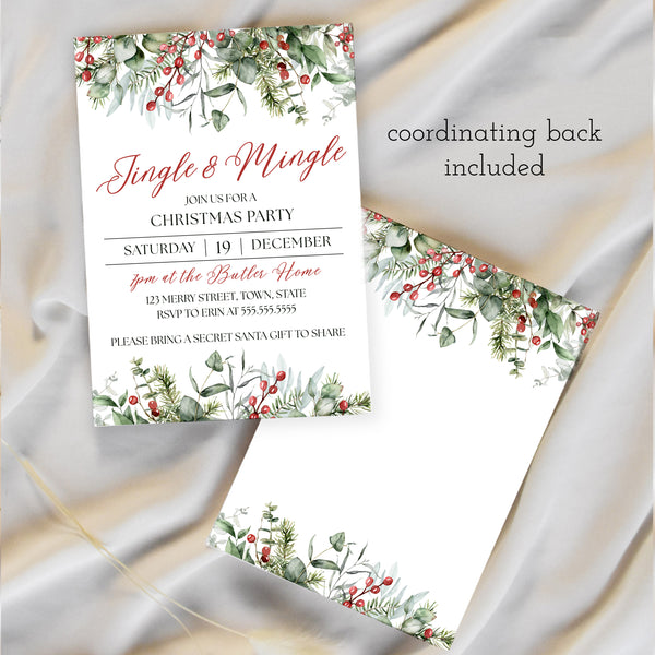 Jingle And Mingle Christmas Party Invitation | Ollie + Hank