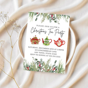 Christmas Tea Party | Holiday Party Invitation | Ollie + Hank