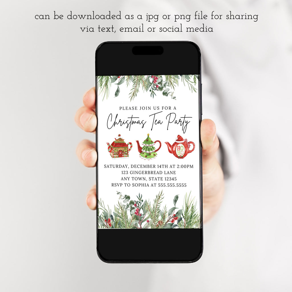 christmas-tea-party-holiday-party-invitation-ollie-hank for Free Printable Christmas Tea Party Invitation Christmas Tea Party | Holiday Party Invitation | Ollie + Hank for Free Printable Christmas Tea Party Invitation