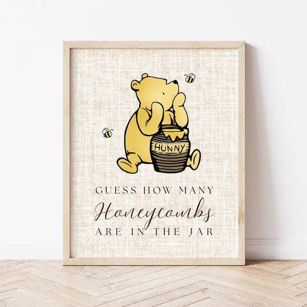 Classic Winnie The Pooh Baby Shower | Guess How Many Baby Shower Game | Ollie + Hank