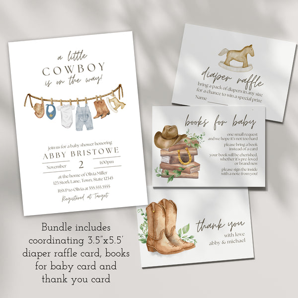 Western Baby Shower | Cowboy Baby Shower Invitations | Ollie + Hank