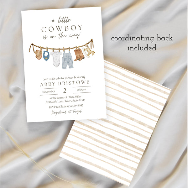 Western Baby Shower | Cowboy Baby Shower Invitations | Ollie + Hank