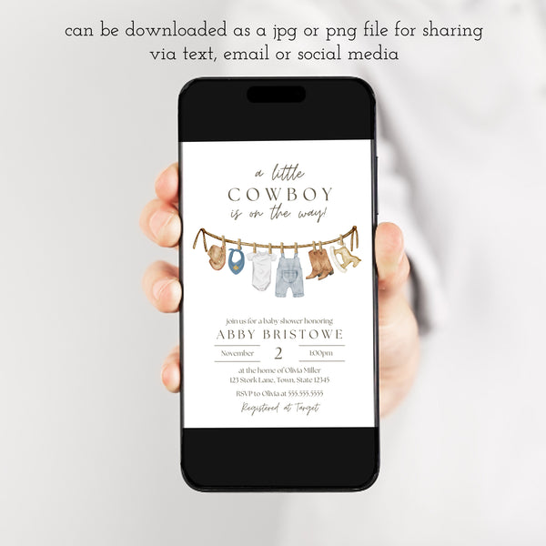 Western Baby Shower | Cowboy Baby Shower Invitations | Ollie + Hank