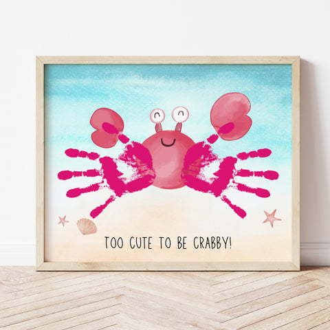 Crab Craft | Crab Handprint Art | Ollie + Hank