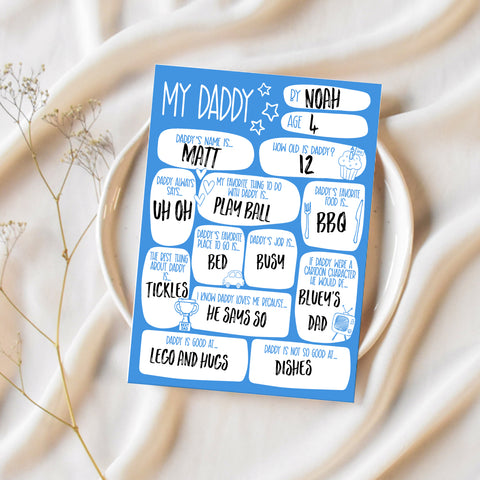 Daddy Fathers Day Card | All About My Daddy | Ollie + Hank