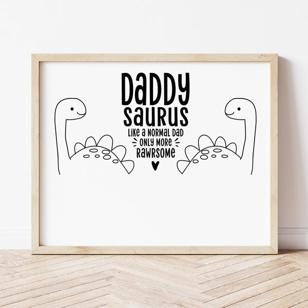 Daddy Handprint Card | Daddysaurus | Ollie + Hank