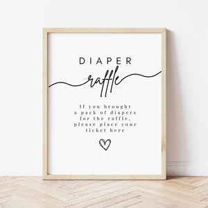 Diaper Raffle Sign | Diaper Raffle Tickets | Ollie + Hank