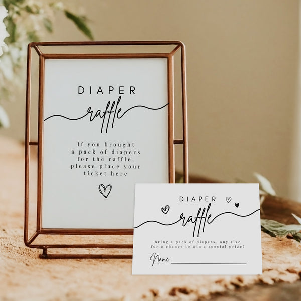 Diaper Raffle Sign | Diaper Raffle Tickets | Ollie + Hank