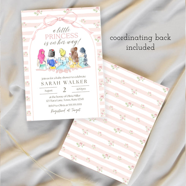 Princess Baby Shower Invitations | Disney Princess Baby Shower  | Ollie + Hank