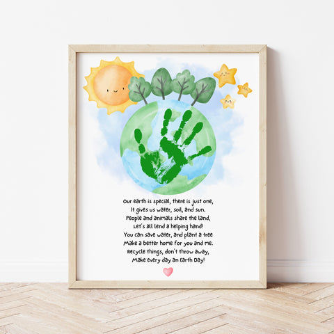 Earth Day Poem For Kids | Earth Day Handprint Craft | Ollie + Hank