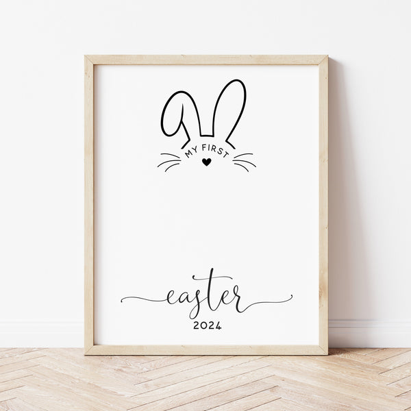 Easter Bunny Footprints Printable | Easter Footprint Art | Ollie + Hank