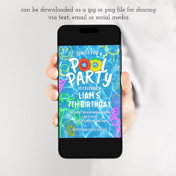 Pool Party Invitations | Editable | Printable | Ollie + Hank