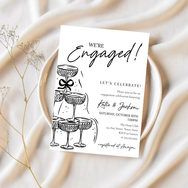 Engagement Invitation | We're Engaged | Ollie + Hank