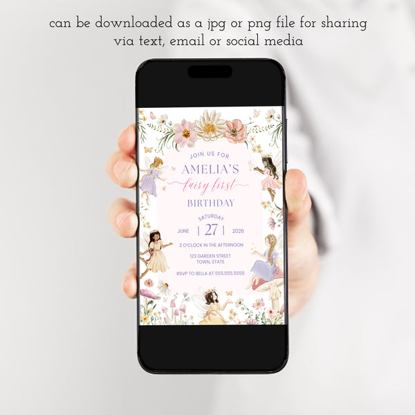 Fairy First Birthday | Fairy Birthday Invitation | Ollie + Hank