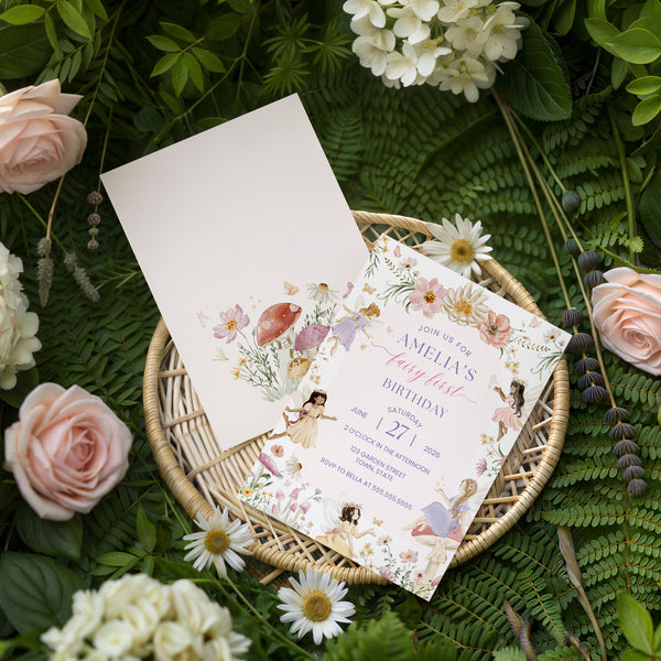 Fairy First Birthday | Fairy Birthday Invitation | Ollie + Hank