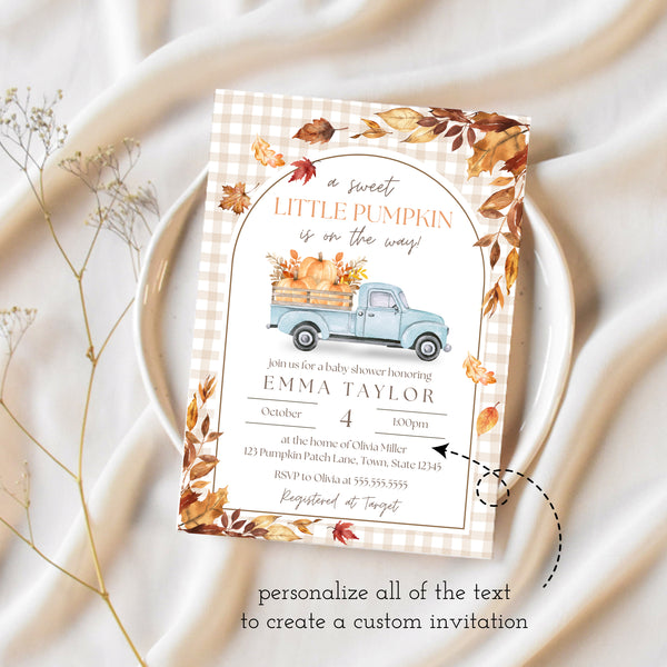 Pumpkin Baby Shower Invitations | Fall Baby Shower Invitations | Ollie + Hank