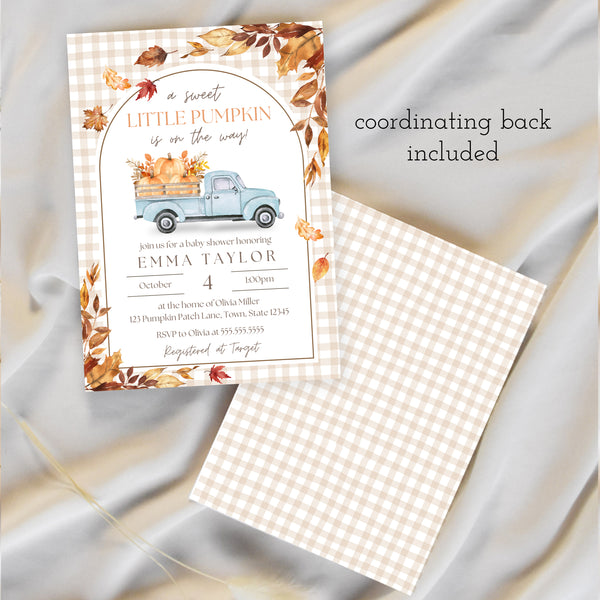 Pumpkin Baby Shower Invitations | Fall Baby Shower Invitations | Ollie + Hank