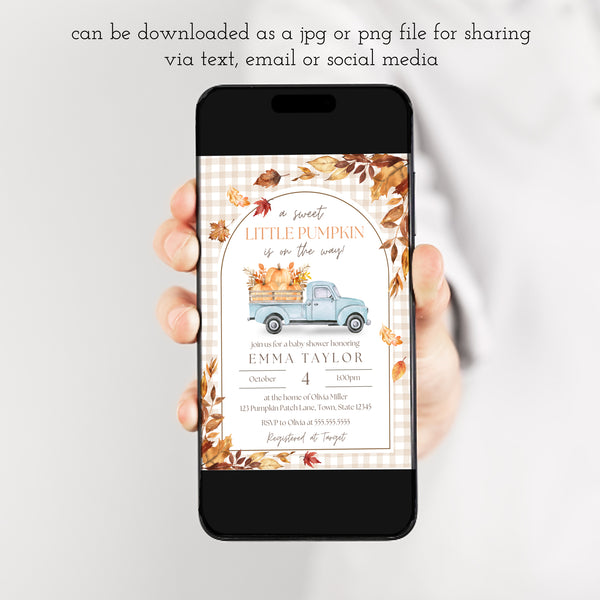 Pumpkin Baby Shower Invitations | Fall Baby Shower Invitations | Ollie + Hank