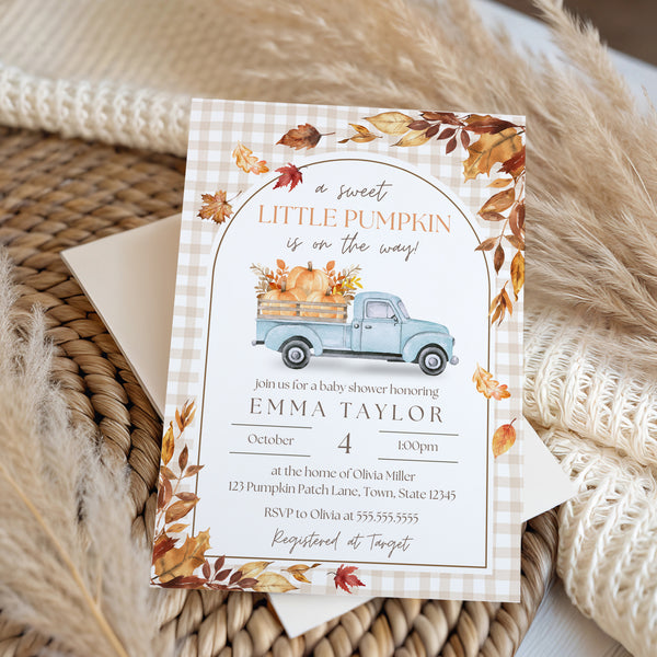 Pumpkin Baby Shower Invitations | Fall Baby Shower Invitations | Ollie + Hank