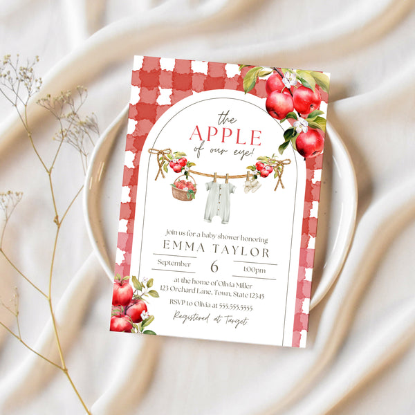 Fall Baby Shower Invitations | Apple Of Our Eye | Ollie + Hank