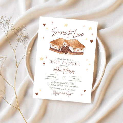 Fall Baby Shower Invitations | S'more To Love | Ollie + Hank