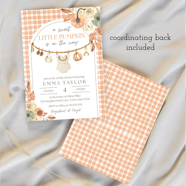 Little Pumpkin Baby Shower Invitation | Fall Baby Shower Invitations | Ollie + Hank