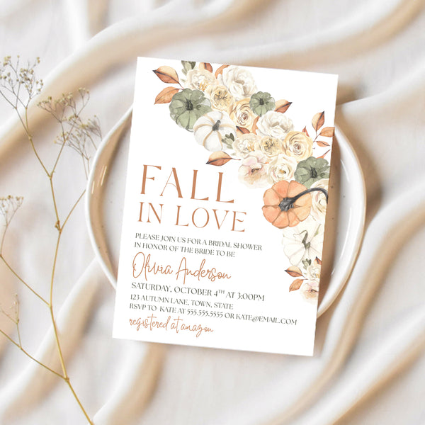 Fall Bridal Shower Invitation | Fall In Love Bridal Shower | Ollie + Hank