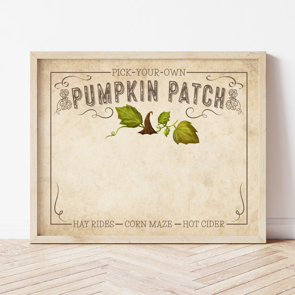 Pumpkin Patch Sign | Fall Handprint Crafts | Ollie + Hank