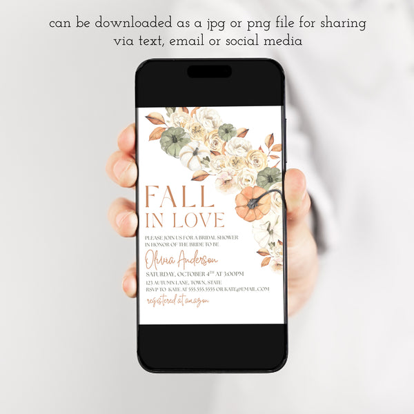 Fall Bridal Shower Invitation | Fall In Love Bridal Shower | Ollie + Hank