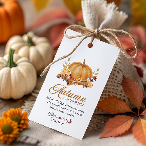 Simmer Pot Gift | Fall Simmer Pot Tag | Ollie + Hank