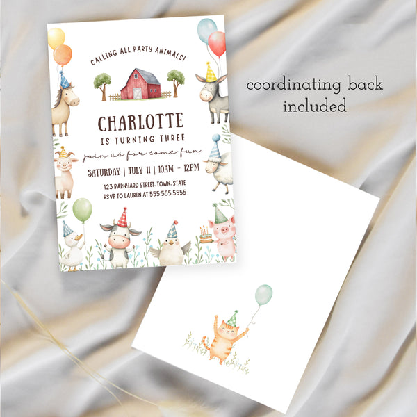 Farm BIrthday Theme | Farm Birthday Invitation | Ollie + Hank