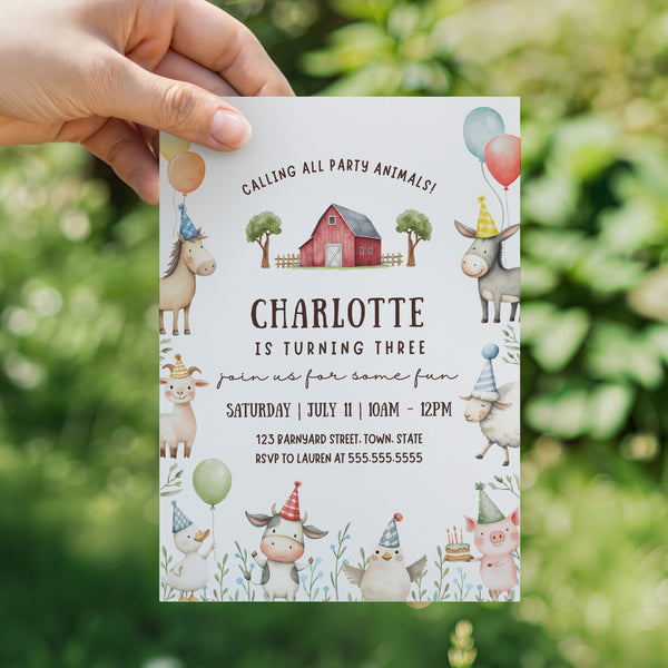 Farm BIrthday Theme | Farm Birthday Invitation | Ollie + Hank