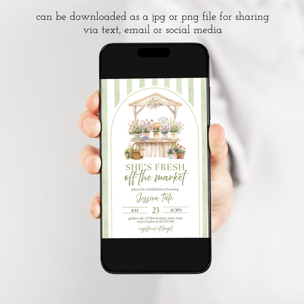She's Fresh Off The Market Bridal Shower | Farmers Market Bridal Shower Invitation | Ollie + Hank
