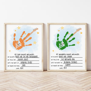 Fathers Day Handprint Crafts | Father's Day Handprint Craft Printable | Ollie + Hank