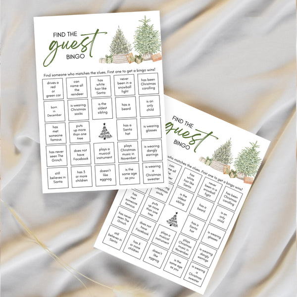 Find The Guest Bingo | Christmas Party Games | Ollie + Hank